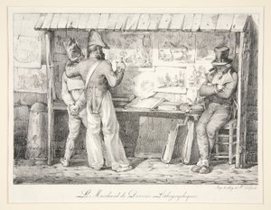 Der Händler von lithografischen Bildern von Nicolas Toussaint Charlet