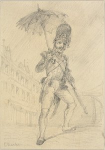 Soldat mit Sonnenschirm von Nicolas Toussaint Charlet