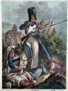 Der französische Soldat. (Grenadier I. Empire Wesse) Gravur von Nicolas Toussaint Charlet von Nicolas Toussaint Charlet