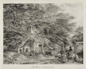Das Häuschen des Wildhüters, aus dem Album von 1826 von Nicolas Toussaint Charlet
