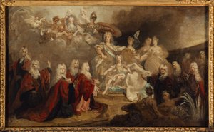 Allegorie der Verlobung von Ludwig XV. mit der Infantin Marie-Anne-Victoire von Spanien (1722), 1722