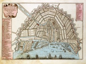 Karte von Amsterdam. Atlas von Nicolas de Fer (1646-1720), Paris 1700.