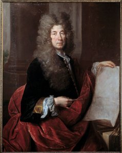 Porträt von Jules Hardouin Mansart, Architekt und Superintendent der Gebäude von König Ludwig XIV. von Nicolas de Largillière