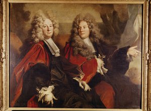 Porträt von Stadtrat Hugues Desnots und Stadtrat Bouhet, gewählt 1702