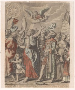 Triumphzug Christi mit Figuren aus dem Alten und Neuen Testament (zweiter Teil)