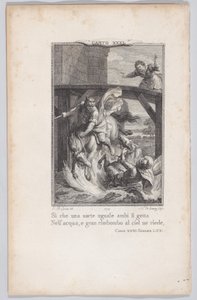 Canto 31, Strophe 70, aus Orlando Furioso, 1774 von Nicolas de Launay