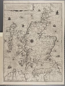 Karte, aus Die Navigation von König James V, Rund um Schottland, die Orkney-Inseln und die Hebriden oder Westlichen Inseln: Unter der Leitung des ausgezeichneten Piloten Alexander Lindsay