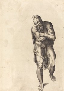 Schreitender Mann von Nicolaus Beatrizet after Michelangelo