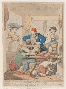Elend des menschlichen Lebens: Während tiefem Studium und in Gedanken verloren in der komplizierten..., Oktober 1807 von Nicolaus Heideloff