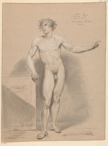 Stehender männlicher Akt, von vorne gesehen (2. Preis 1796)