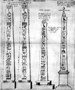 Ägyptische Obelisken mit Hieroglyphen von Nicolaus van Aelst