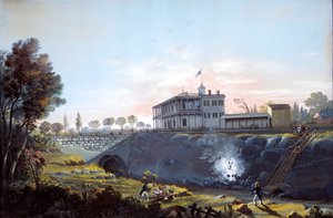 Ansicht des Tunnels der Harlem Railroad, ca. 1837 von Nicolino Calyo
