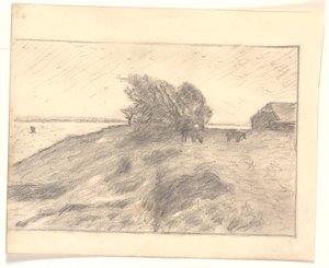 Aussicht bei Vejbjerggaard mit Venø von Niels Jakob Jakobsen Bjerre