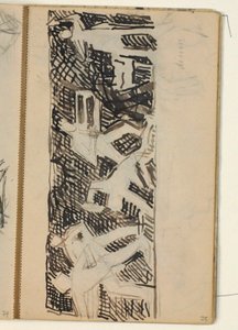 Figurenkomposition - Entwurf für ein Relief über verschiedene Handwerke? von Niels Larsen Stevns