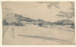 Landschaft mit einer Allee