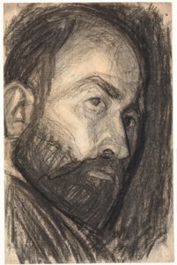 Selbstporträt. Kopf 3/4 Profil nach rechts