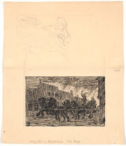 Illustrationsentwurf für Sønderjyske Folkesagn, v. F.Ohrt. F.o. Wo Sie es am wenigsten erwarten und f.n. König Abel und die Seiler von Niels Skovgaard