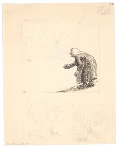 Entwurf zu "Vilderik Königsohn und Miseri Mø" (f.o.) und "Die kleine Schlange" (zwei Vorarbeiten f.n.) von Niels Skovgaard
