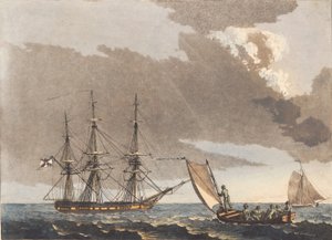 Eine russische Fregatte vor Anker von Niels Truslew