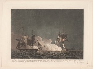 Der Kampf zwischen der Brigg Lougen und einer englischen Brigg, 14. März 1808