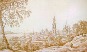 Blick auf Kostroma, Russland, 1838
