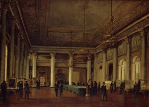 Innenansicht des Hauses von Dmitry Naryshkin während einer Sitzung der Gesellschaft zur Förderung der Künste, 1825 von Nikanor Grigoryevich Chernetsov