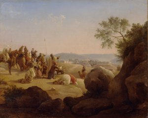 Pilger vor Jerusalem, 1831 von Nikanor Grigoryevich Chernetsov