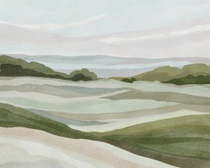 Rollende Pastelllandschaft von Nikita Jariwala