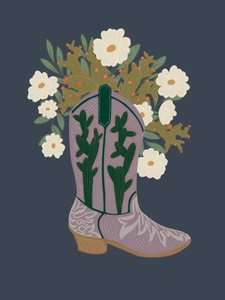 Westlicher Blumenstiefel