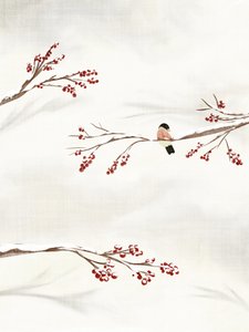 Wintervogel mit Beeren von Nikita Jariwala