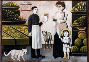 Obststand, von Niko Pirosmani von Niko Pirosmanashvili