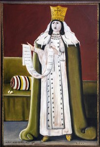 Königin Tamar von Georgien (1160-1213) von Niko Pirosmanashvili