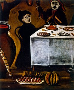 Familienszene von Niko Pirosmani