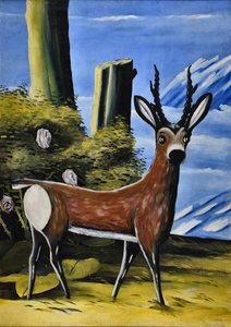 Reh und Landschaft