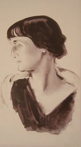 Porträt der Dichterin Anna Achmatowa 1889-1966, 1928 von Nikolai Adrianovich Tyrsa