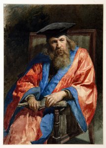 Porträt von Dmitri Mendeleev in der Kleidung der Universität Edinburgh