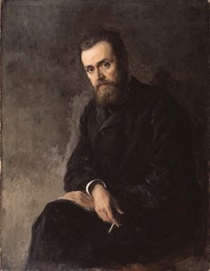 Porträt des Autors Gleb Uspensky 1843-1902, 1884 von Nikolai Aleksandrovich Yaroshenko
