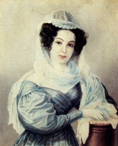 Porträt von Camilla Ivasheva Le Dantieau 1808-1839, Ehefrau des Dekabristen Vasily Ivashev, 1834