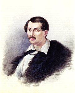 Porträt des Dekabristen Alexander Alexandrowitsch Bestuschew 1797-1837, 1839 von Nikolai Alexandrovich Bestuzhev