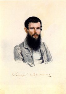 Porträt des Dekabristen Dmitry Zavalishin 1804-1892, 1839 von Nikolai Alexandrovich Bestuzhev