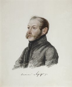 Porträt des Dekabristen Nikolai Lorer 1794-1873, 1832-1833