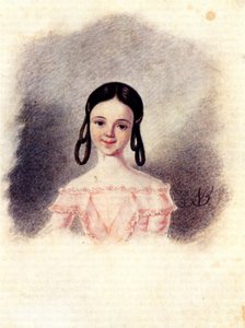 Porträt von Sofia Muravyova, Tochter des Dekabristen Nikita Muravyov, 1833-1835