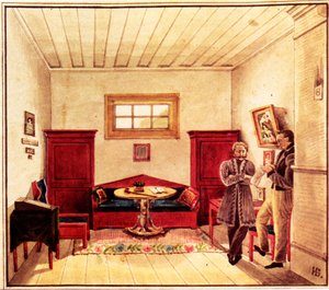 Gefängniszelle des Dekabristen Nikolai Panow 1803-1850 im Peter-Gefängnis, 1830-1839