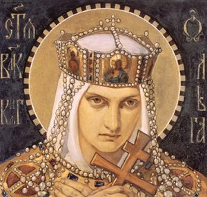 Heilige Olga, Prinzessin von Kiew, zweite Hälfte des 19. Jahrhunderts von Nikolai Alexandrovich Bruni