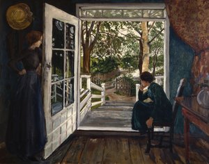 An der Tür des Gartenraums