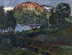 Juninacht im Garten von Nikolai Astrup