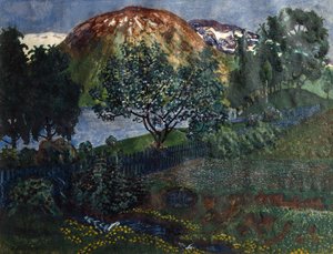 Juninacht im Garten von Nikolai Astrup