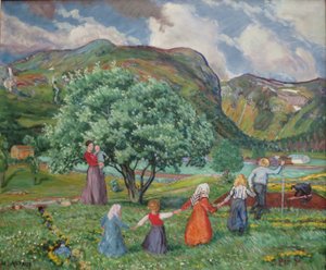 Sommerwind und spielende Kinder