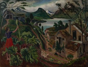 Rhabarber und junges Mädchen in Sandalstrand von Nikolai Astrup