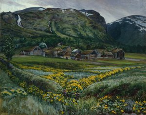 Samstagabend und Butterblumen von Nikolai Astrup